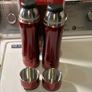 Red Dual Bottle Pack with Carry Bag